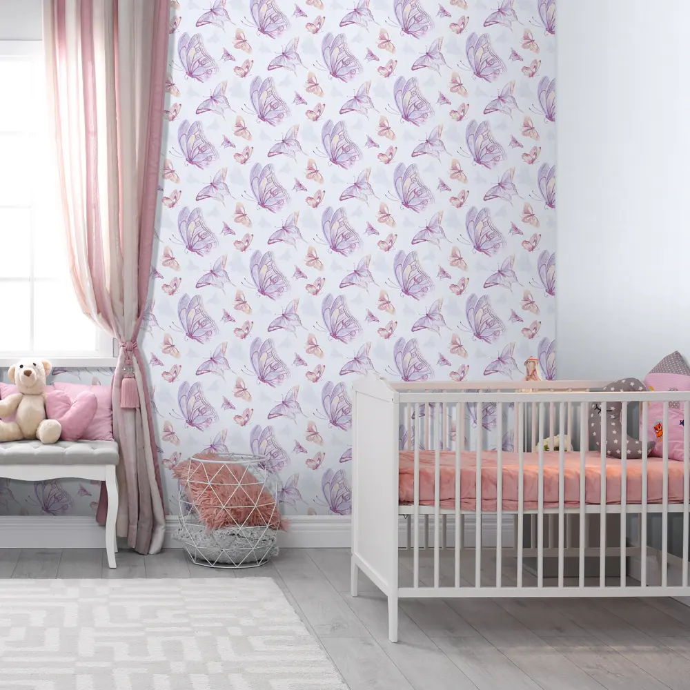 Обои флизелиновые Erismann Бабочки розовые 1.06 м ЭР60670-05 STLM-2162908 - Вид №4