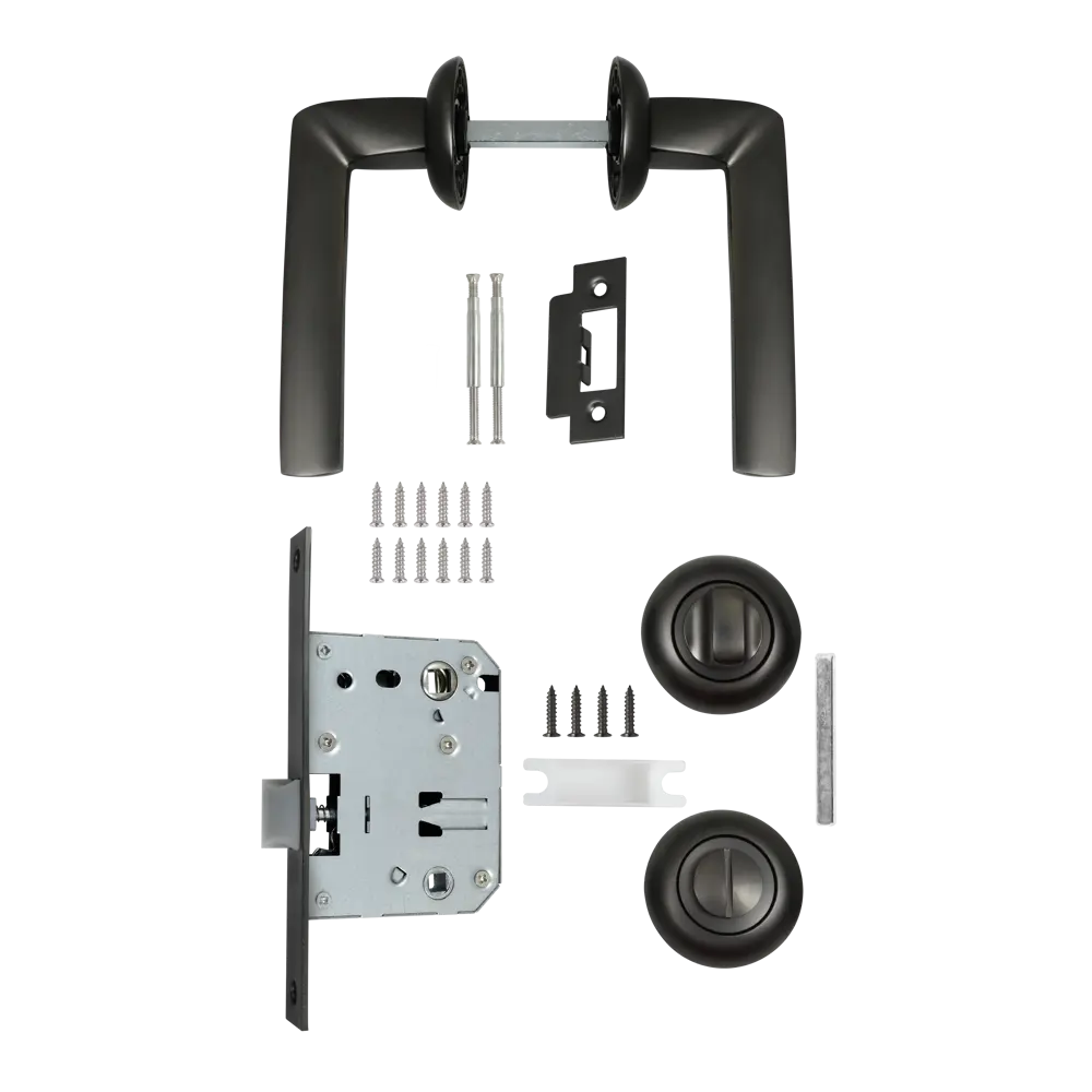Дверные ручки Edson WC4R1 с замком в графитовом исполнении 85166582 STLM-0059294 - Вид №2