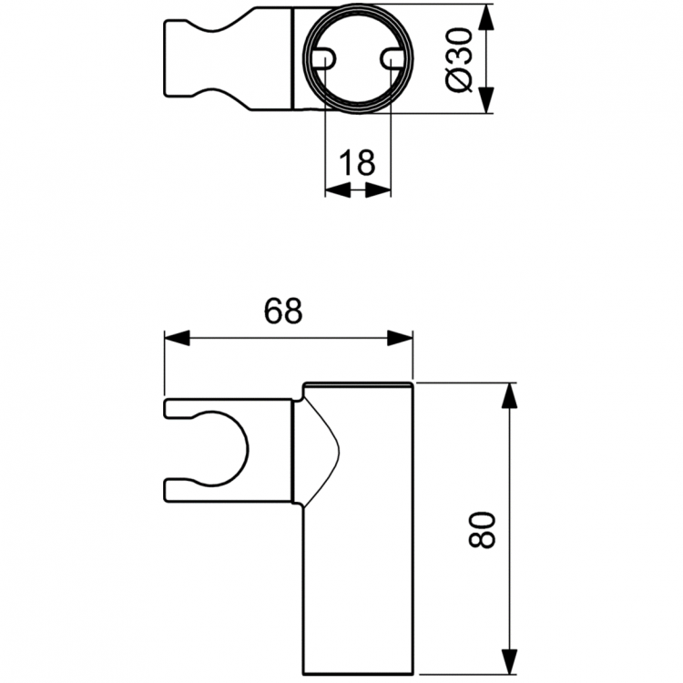 B9847AA Держатель для лейки Ideal Standard IDEALRAIN PRO  - Вид №1