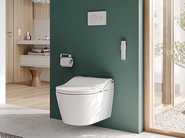 Керамический подвесной туалет биде с ручным душем TOTO Washlet® ARCH-00032800