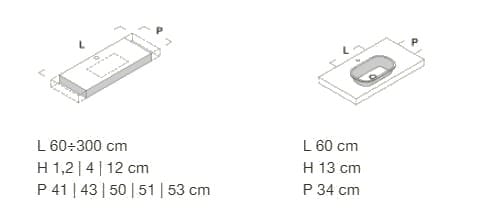 Подвесная раковина Korakril™ с столешницей Rexa HAMMAM ARCH-00102212 - Вид №2