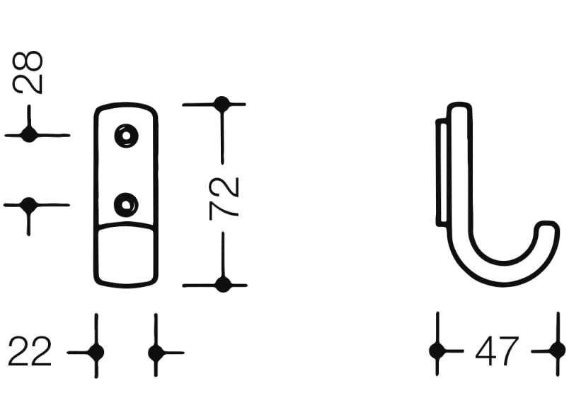 477.90.060 крючок для одежды HEWI System 111 | Polyamid  - Вид №19