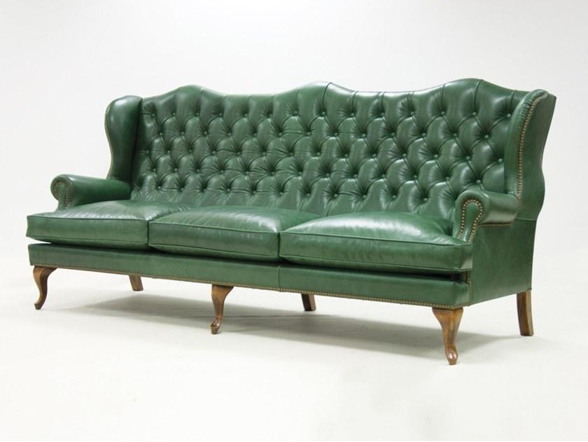 CREARTE COLLECTIONS Стеганый 3-местный кожаный диван Dover crearte 68 - Вид №1