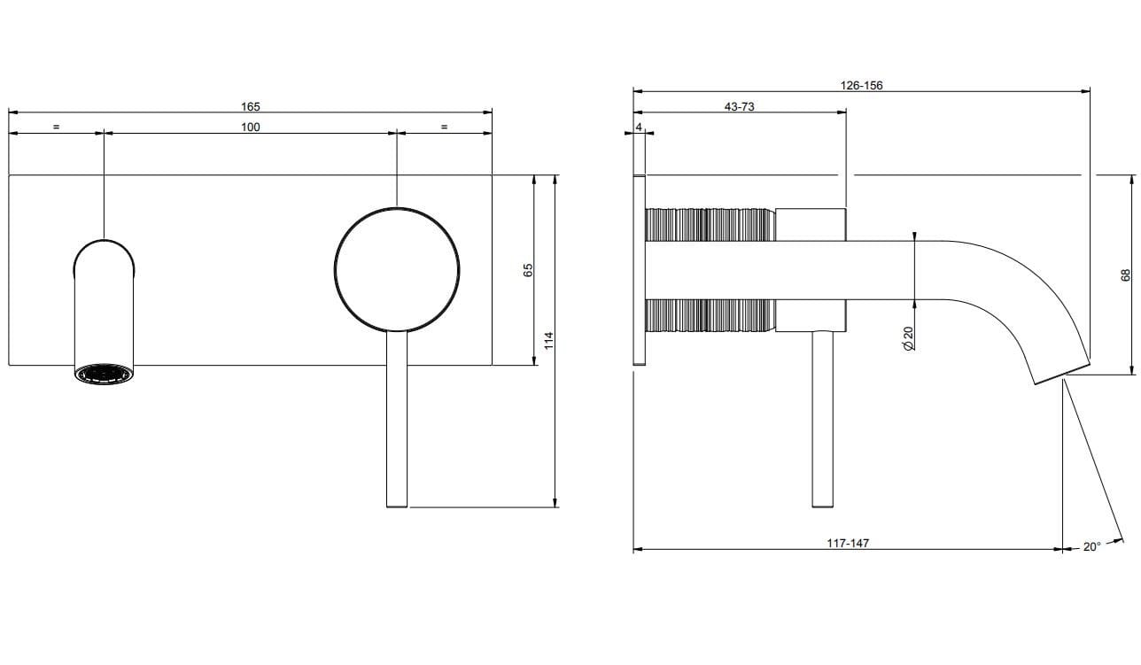 Смеситель для раковины из нержавеющей стали с пластиной Gessi Messi316 ARCH-00038597 - Вид №3