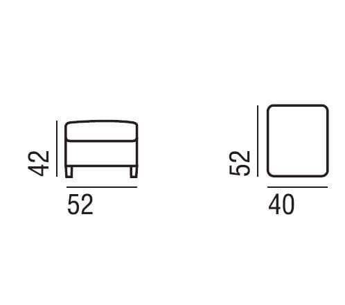 Съемный пуф из ткани Verzelloni Calvino ARCH-00103283 - Вид №2