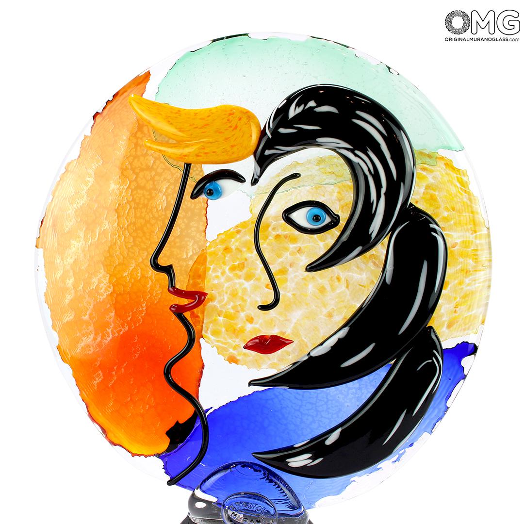 4732 ORIGINALMURANOGLASS Скульптура Голова Женщины - Pop Art - Original Murano Glass OMG 35 см  - Вид №1