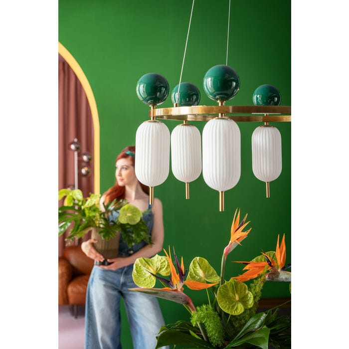 Стеклянный и металлический подвесной светильник KARE Design CHARLESTON ARCH-00014481