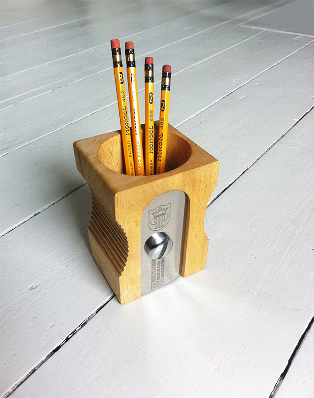 SK PENCILPOT1 Органайзер для рабочего стола sharpener бежевый Suck UK  - Вид №4