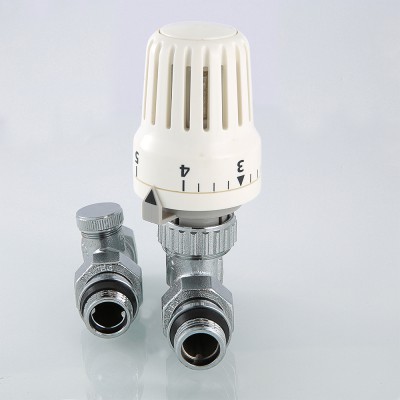 VT.046.N.04 Комплект терморегулируюшего оборудования для радиатора прямой Valtec 1/2"  - Вид №2