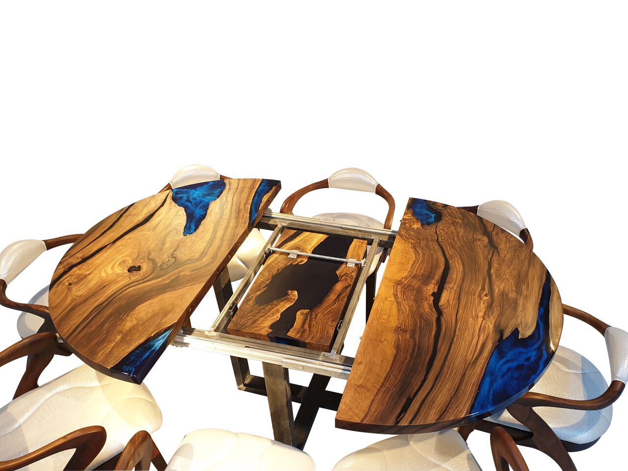 Круглый стол из смолы и орехового дерева Legnor LEG2408761 ARCH-00152083 - Вид №5