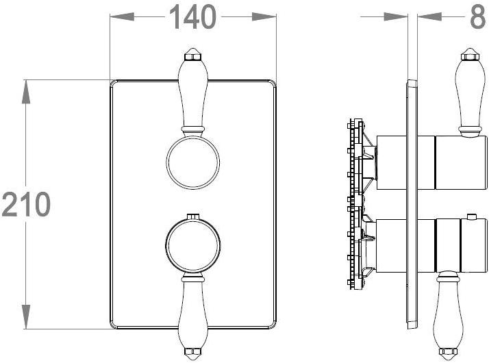 Fir Italia Смеситель для душа с переключателем Melrose 20 2080188 - Вид №1