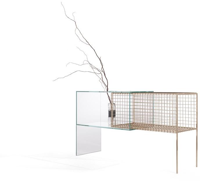 JCP UNIVERSE Прямоугольная консоль из стекла и металла sun-id-1381866 - Вид №1