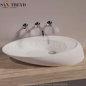 BO12BIANCO Накладная раковина на столешницу  овальная Simas Bohemien