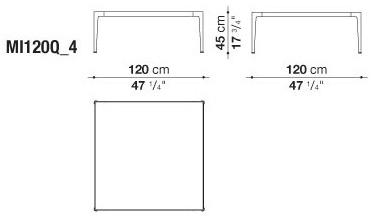 B&B Italia Outdoor Прямоугольный алюминиевый садовый столик Mirto outdoor sun-id-1370865 - Вид №6