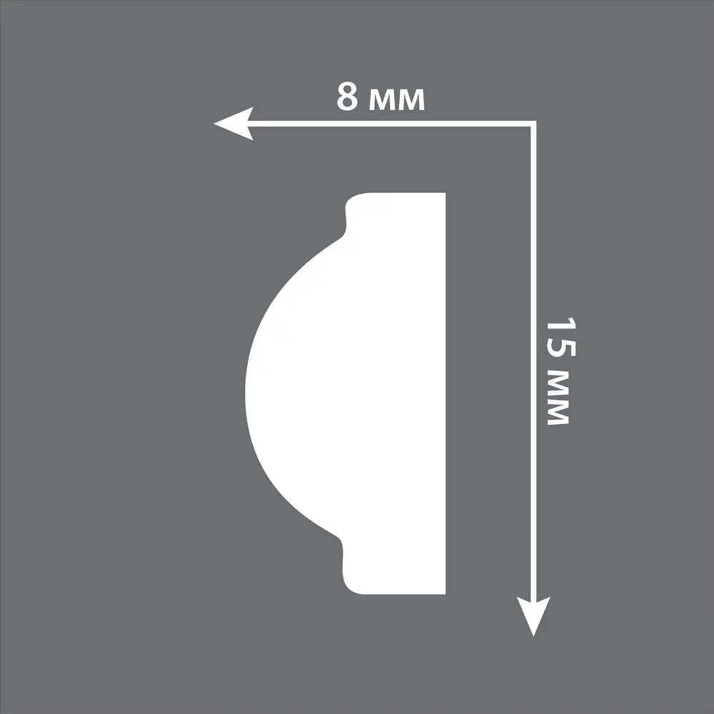 Молдинг настенный полистирол бежевый 130c-18d 15х8 2мм DECOMASTER STLM-2185869 - Вид №2