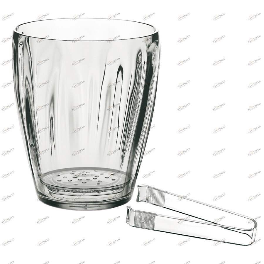 Ведерко для льда со щипцами прозрачное Guzzini GUZZINI ДИЗАЙНЕРСКИЕ 00-3870226 Прозрачный 