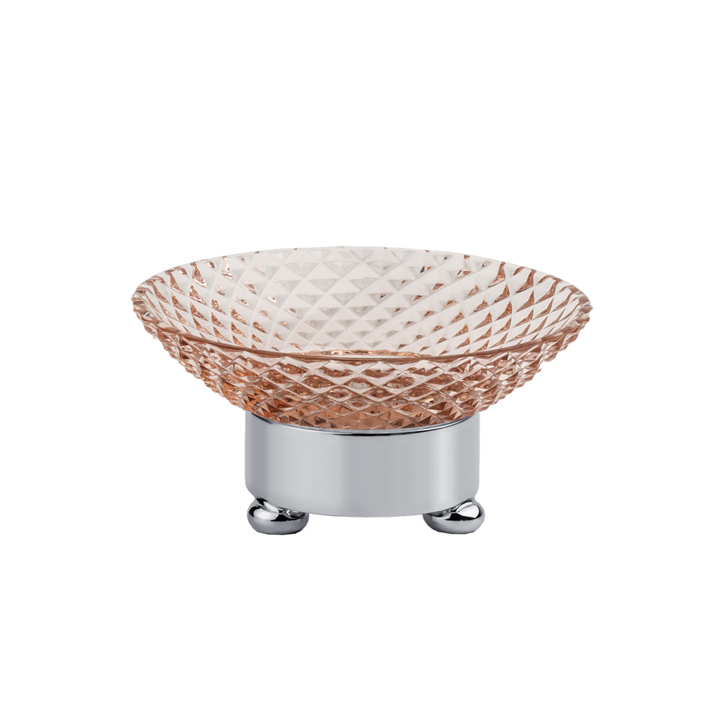 FS08P-601P FS08P-601P Мыльница круглая «РАЗМЕР ДИАМА КРИСТАЛЛ Cristal & Bronze CRISTAL TAILLE “DIAMANT” LISSE  - Вид №1