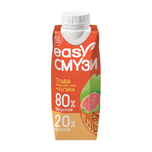 Коктейль из гуавы бананов и винограда со злаками Easy Смузи 250 мл Santreyd 13294
