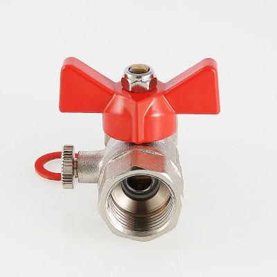 VT.807.N.0404 Кран шаровой для подключения манометра Valtec 1/2" x 1/2"  - Вид №2