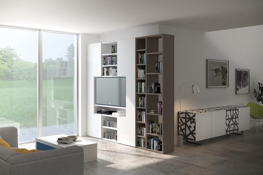 De Rosso Тумба под ТВ с книжным шкафом на заказ Alfabeto sun-id-1488876 - Вид №3