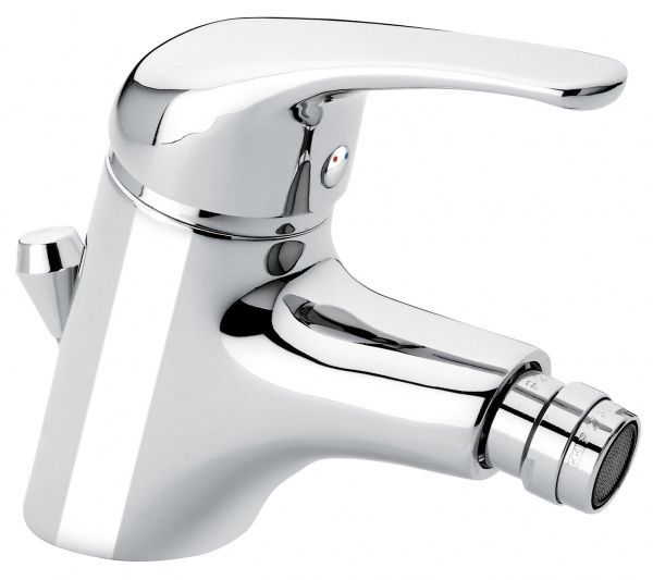 9004BO Смеситель Ambra с донным клапаном для биде, цвет белый-золото EMMEVI