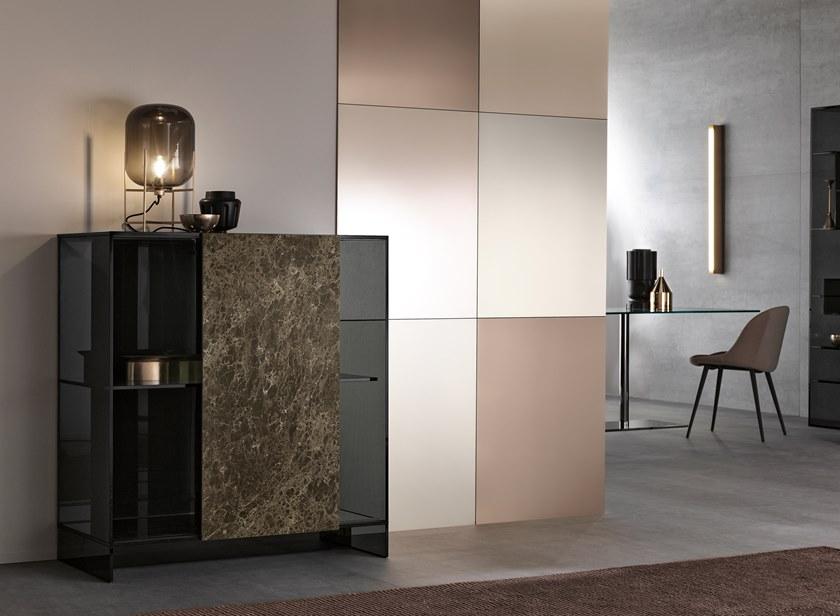 Tonelli Design Буфет из темного мрамора и стекла emperador Shoji sun-id-1362063 - Вид №1