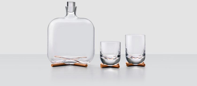 NUDE Хрустальный бокал для виски с латунным основанием Camp sun-id-1424757 - Вид №3