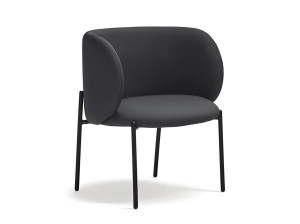 Кресло из искусственной кожи с подлокотниками