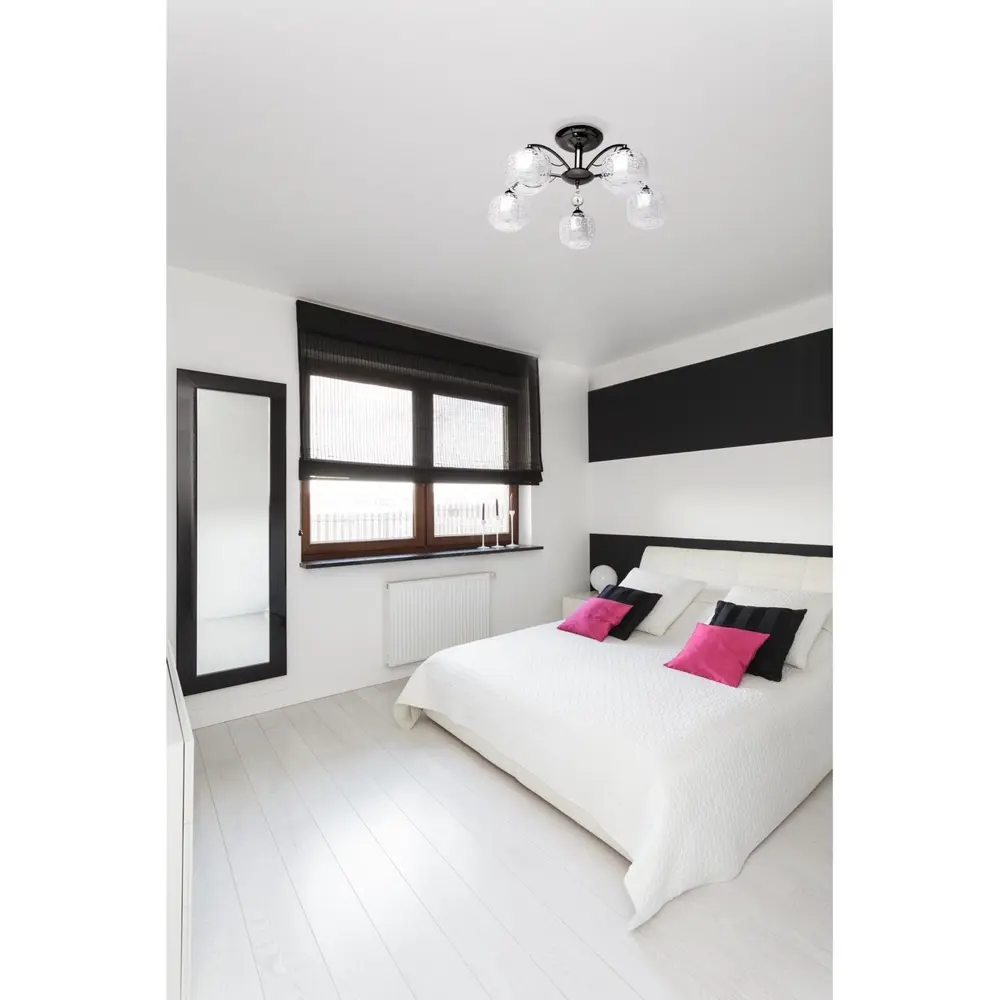 Люстра Грация 5xE14x60 Вт, металл/стекло, цвет чёрный/белый MW-Light STLM-2182934 - Вид №7