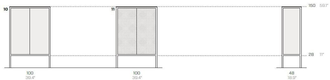Fantin Буфет металлический с распашными дверцами Frame sun-id-1432143 - Вид №3