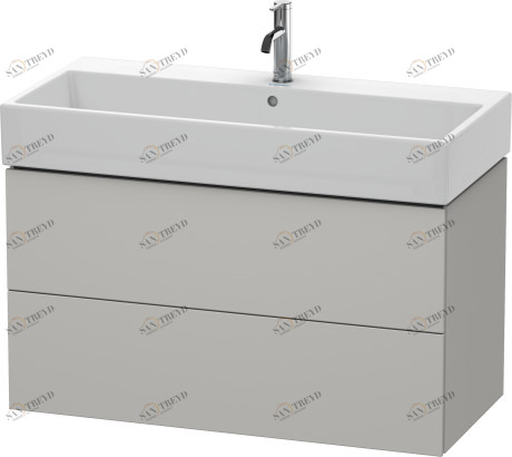 LC627800707 L-Cube Тумбочка подвесная Бетонно-серый матовый декор Duravit