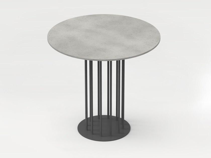 CO33 Высокий бетонный стол со стальным основанием Tabula Blts1 - Вид №2