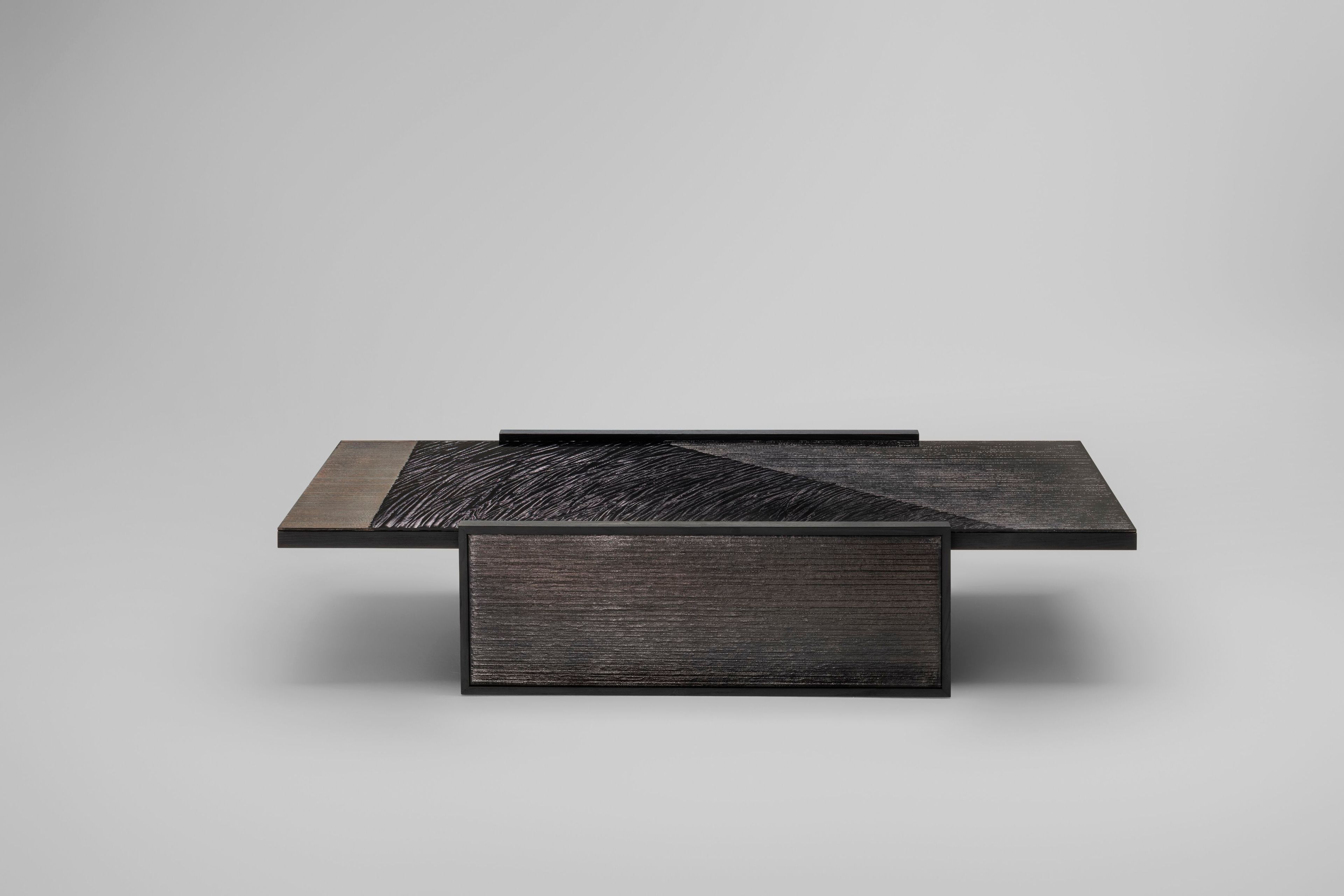 Низкий прямоугольный журнальный столик из дерева и стекла ARTE VENEZIANA Sub Umbra ARCH-00062888 - Вид №3