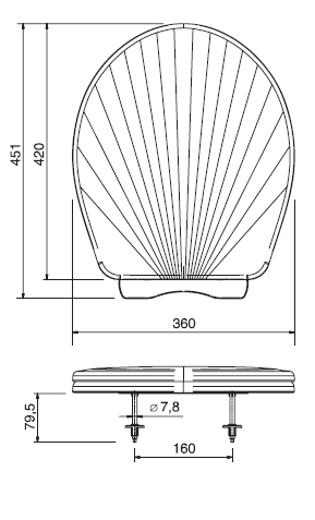 16149 Крышка сиденье для унитаза ОРИО  - Вид №1