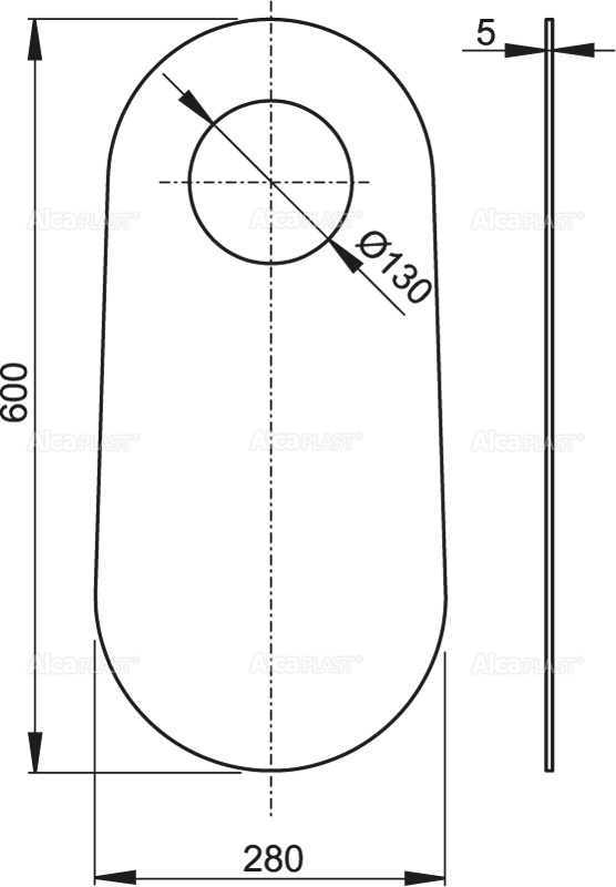 Звукоизоляционная плита для унитазов, стоящих на полу и биде ALCAPLAST M920 - Вид №1