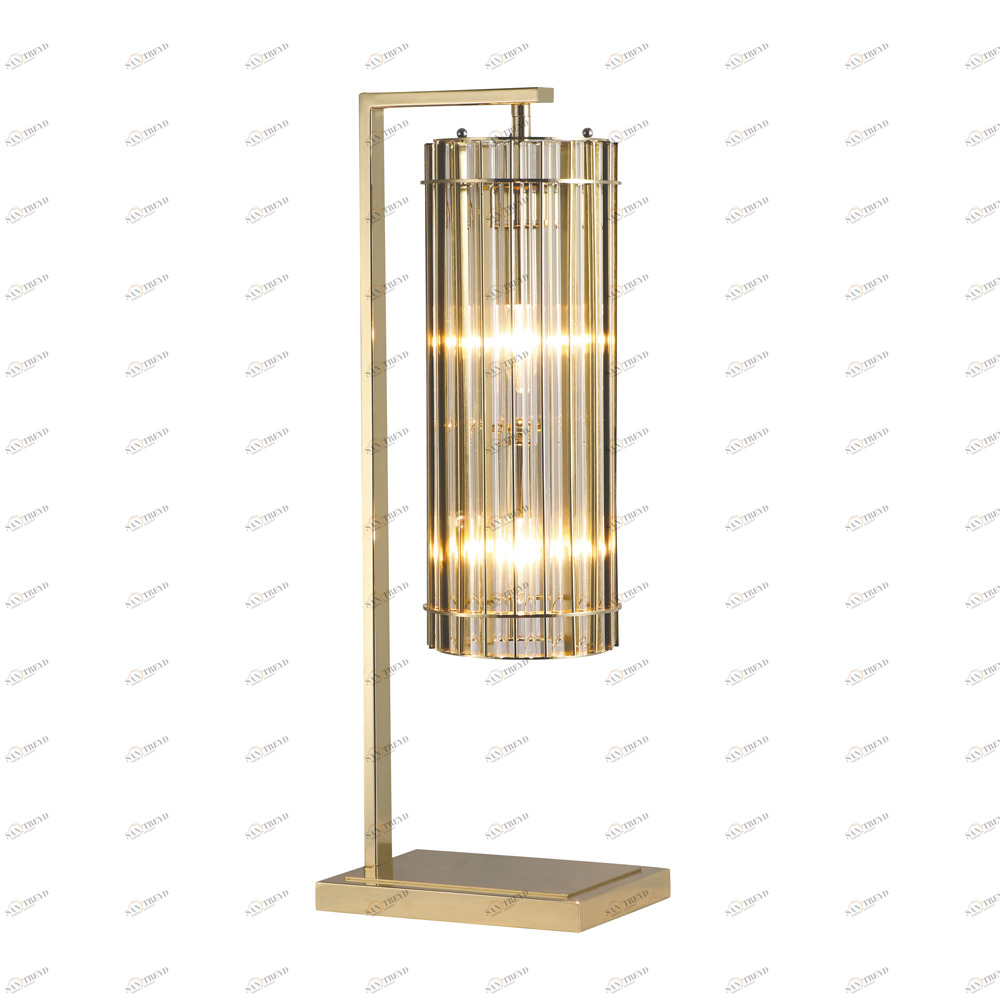 Настольная лампа Pimlico gold от Delight Collection прозрачная с золотом KG0772T-1 DELIGHT COLLECTION ИНТЕРЬЕРНЫЕ 244911 Прозрачный;золото 