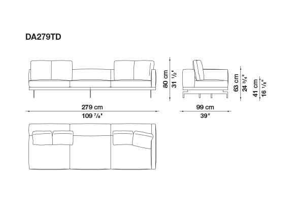 3-местный тканевый диван B&B Italia док ARCH-00033457 - Вид №140
