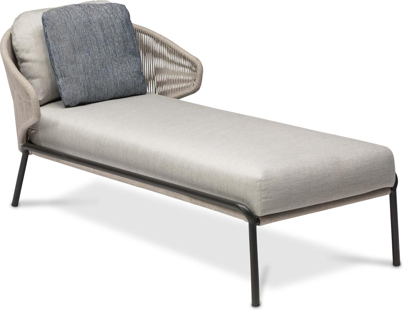 MNST322 Шезлонг лава серебро Manutti Radius