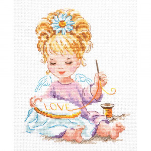 033-24 Маленькая рукодельница Набор для вышивания Чудесная Игла 15 х 18 см Чудесная игла