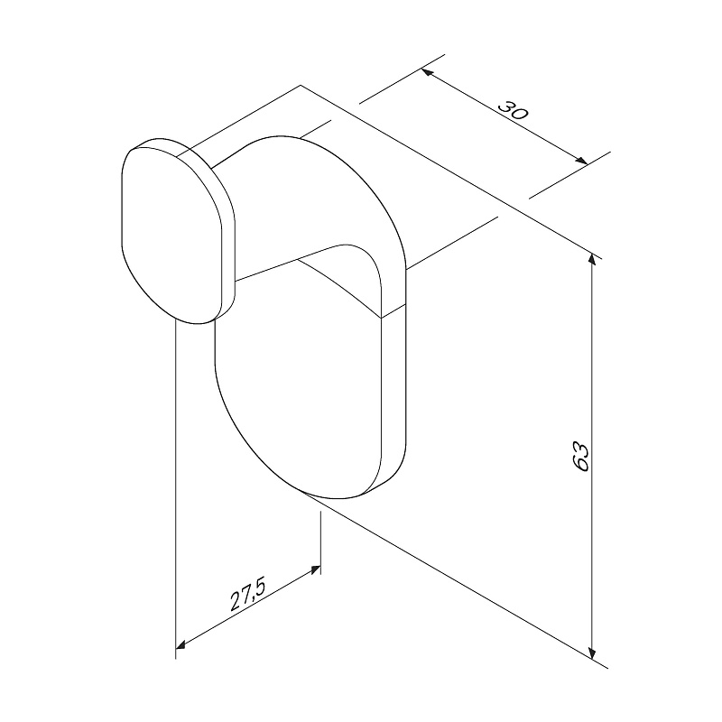 A84345500 Крючок для полотенец (2 шт) AM.PM X-Joy  - Вид №6
