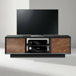 Тумба под телевизор с 2 дверями американский орех Garon ACWD GARON 00-3981957 Коричневый;черный