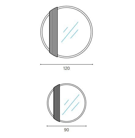 Круглое зеркало из массива дерева Devina Nais Ноль.16 ARCH-00134510 - Вид №2