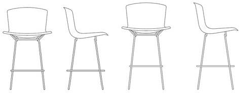 KNOLL Кожаный табурет со спинкой Bertoia sun-id-1384537 - Вид №1