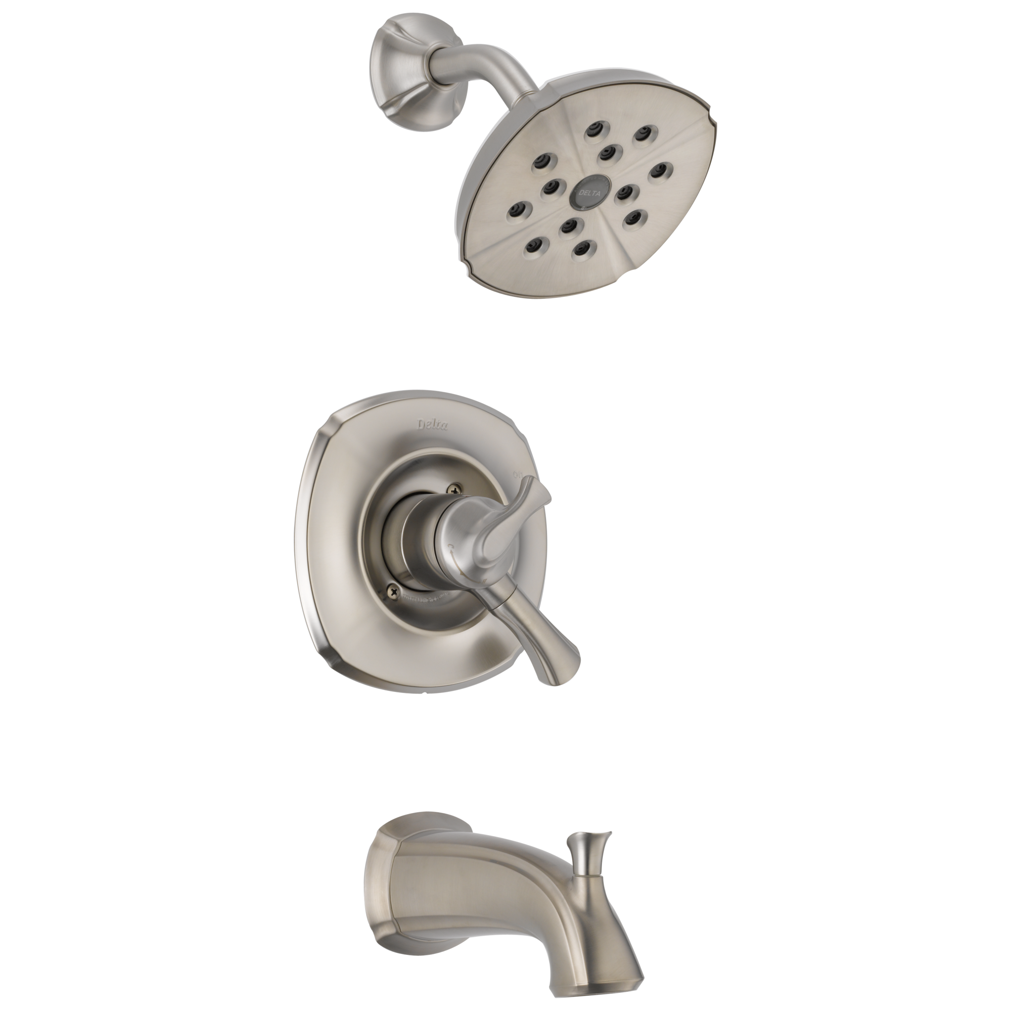 T17492-SS Monitor® 17 Series H2Okinetic® для ванны и душа Delta Faucet Addison Нержавеющая сталь 