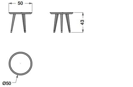 Высокий деревянный и керамический садовый журнальный столик CPRN HOMOOD открытый ARCH-00111562 - Вид №2