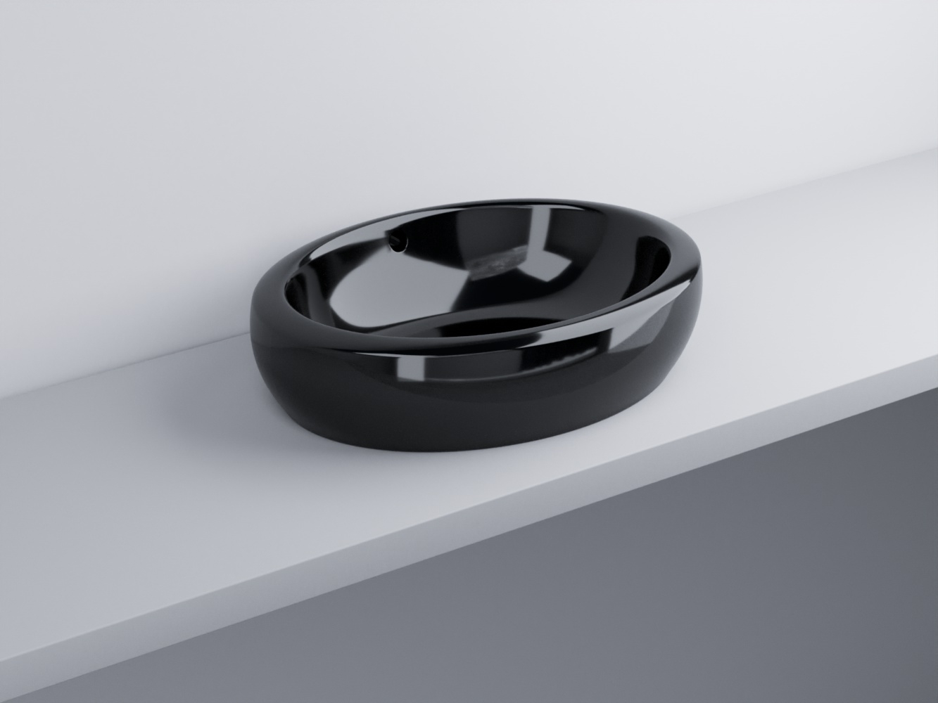 FLLA60-N Раковина накладная прямоугольная 60 cielo Fluid Ceramica Cielo