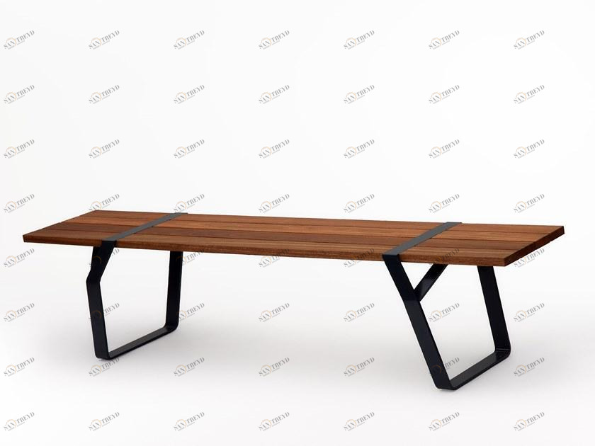 Ross Gardam Скамейка из стали и дерева Flint sun-id-1460226