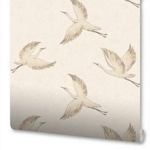 Обои флизелиновые Wallsecret Kioto бежевые 1.06 м 8737-23