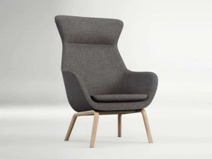 Brunner Кресло с подлокотниками с высокой спинкой Crona