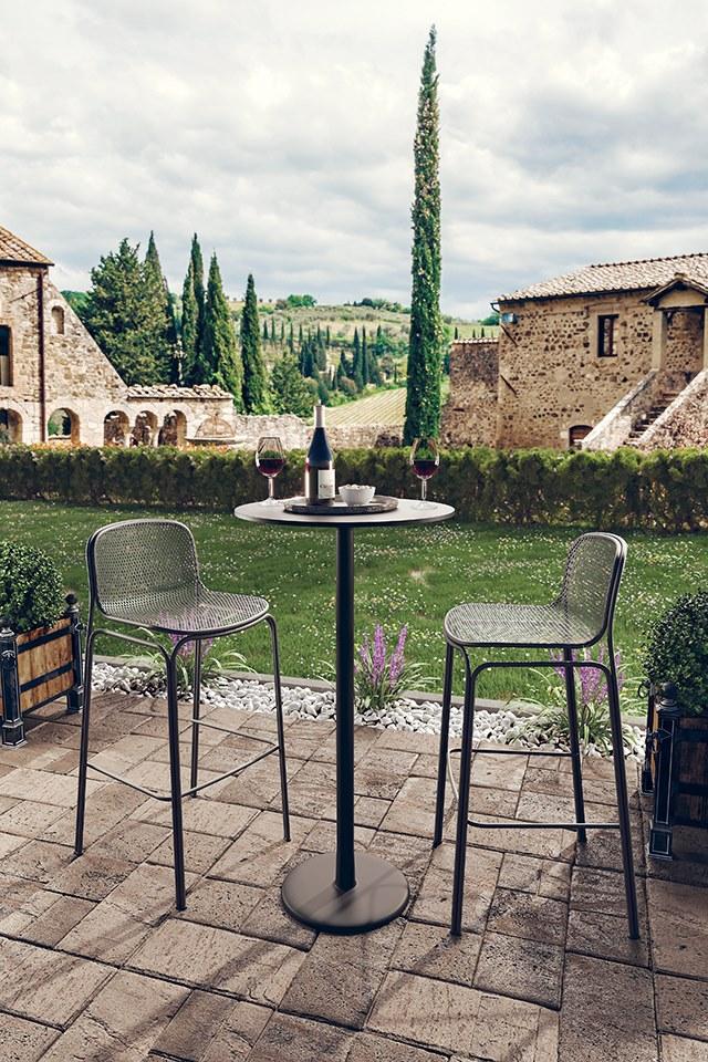 COLOS Высокий штабелируемый табурет из металлической сетки Villa sun-id-1450514 - Вид №2